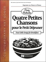 Quatre Petites Chansons pour le Petit Dejeuner Vocal Solo & Collections sheet music cover